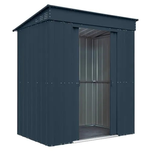 Globe 6x3ft Pent Metal Garden Shed